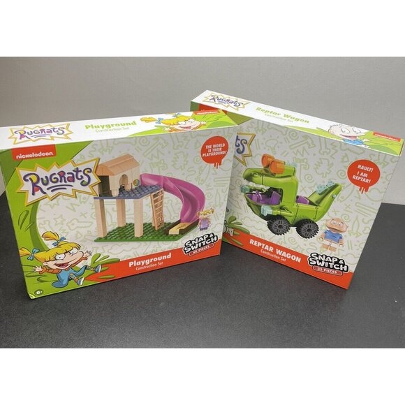 Nickelodeon ~Rugrats Reptar Wagon&Playground Construction Set48,35 Pcs